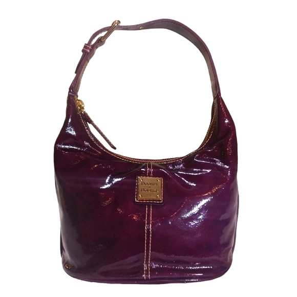 Dooney & Bourke Handbags - Dooney & Bourke Plum Parent Leather Bucket Bag purse